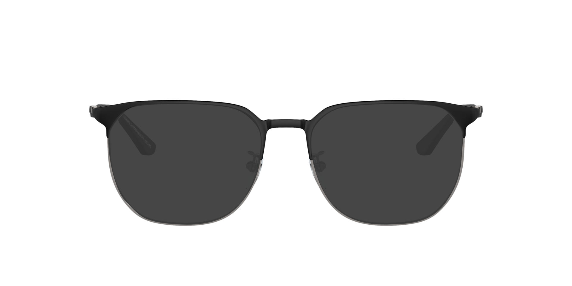 EA1158D Matte Black & Gunmetal MetaalEyeglass Frames van B24, met getinte lenzen