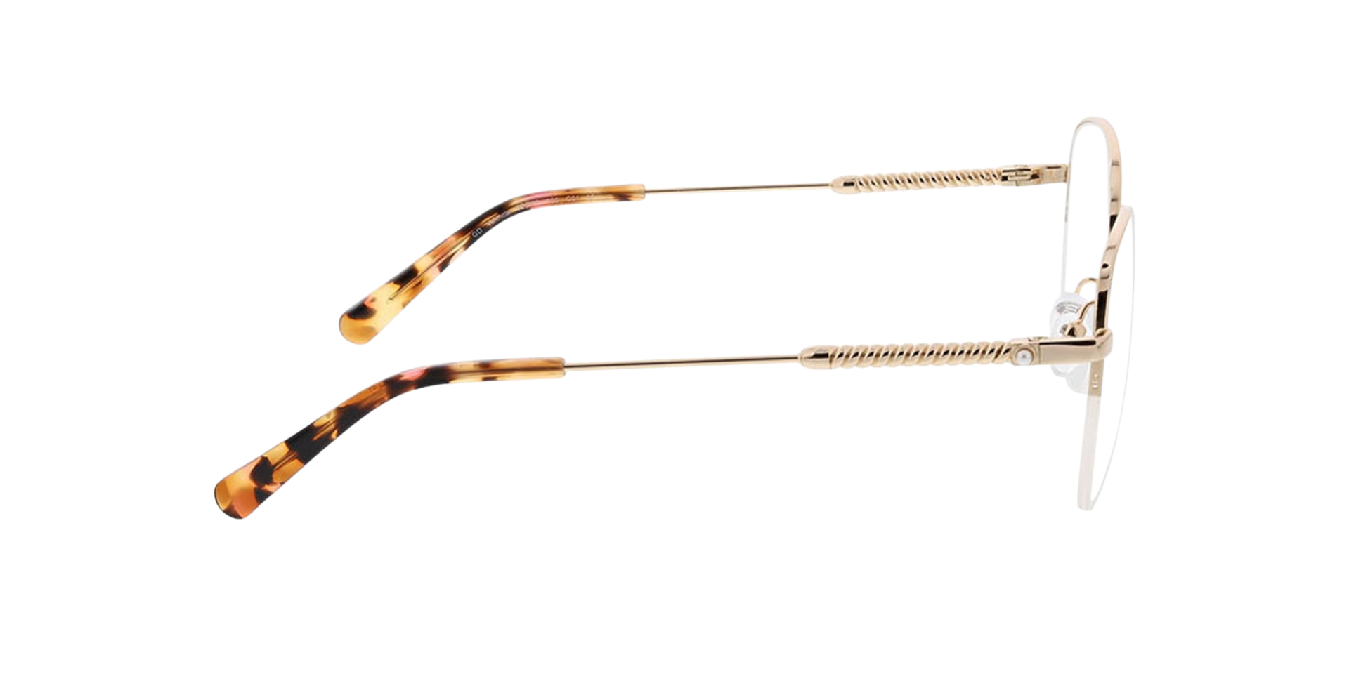 Valencia Gold  &  Pink Havana MetallEyeglass Frames von B24, Seitenansicht