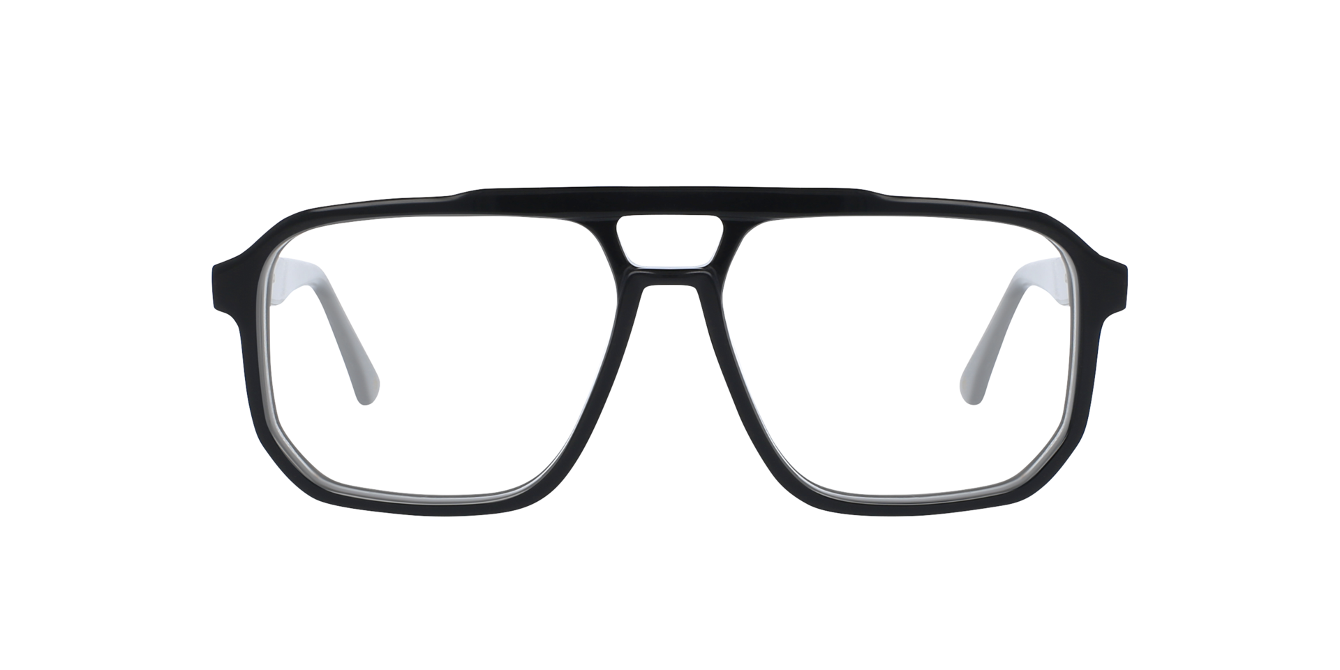 Craig Jet Black AcetatEyeglass Frames von B24, Vorderansicht