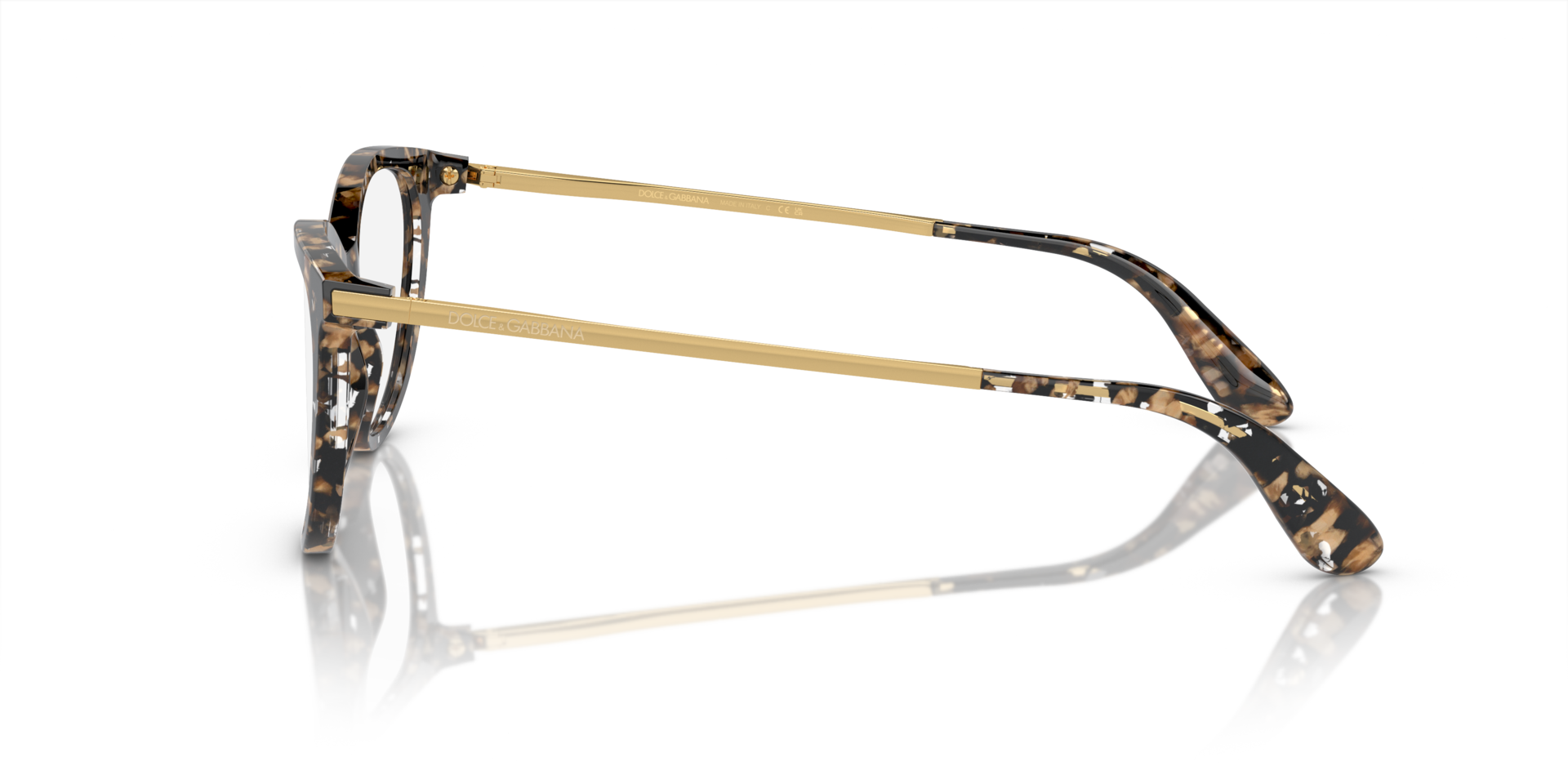 DG3258 Cube Black & Gold AcetatEyeglass Frames von B24, Seitenansicht