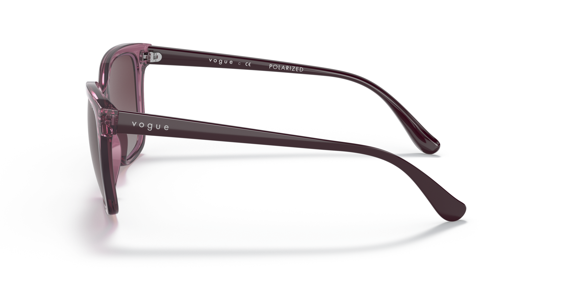 VO5426S Violett transparent KunststoffSunglass Frames von B24, Seitenansicht