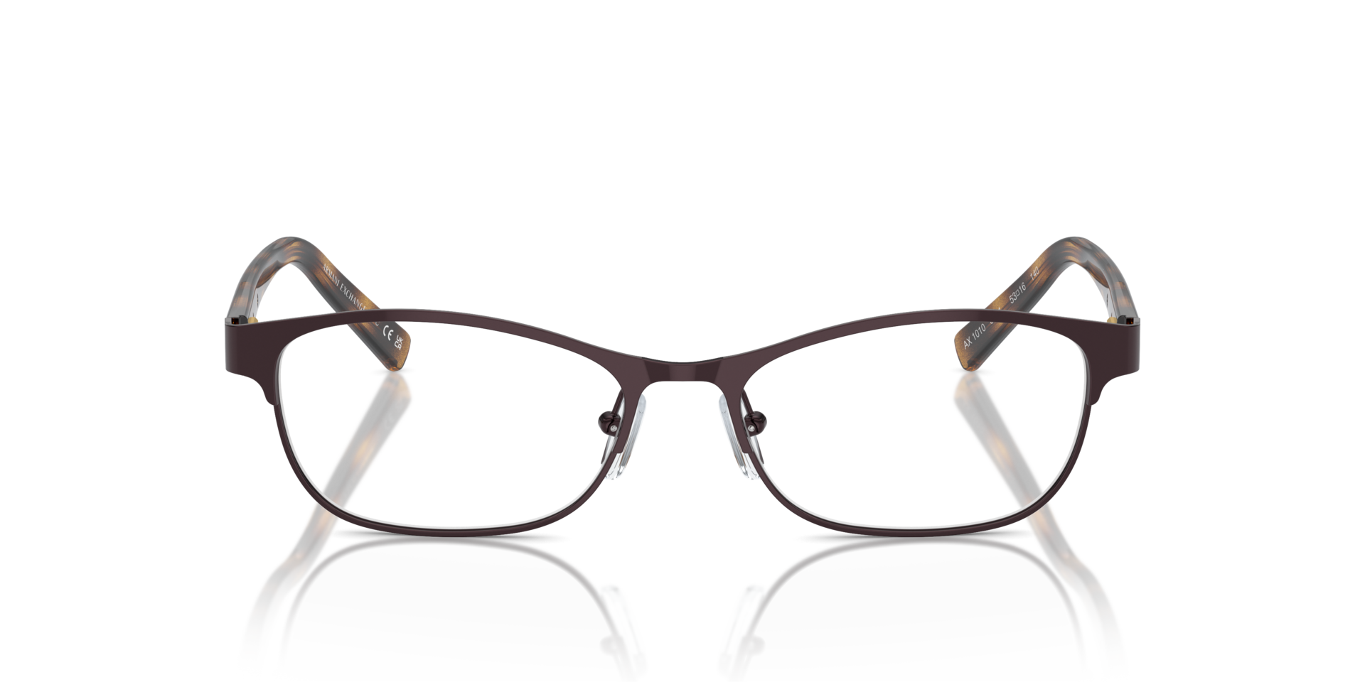 AX1010 Matt Braun MetallEyeglass Frames von B24, Vorderansicht