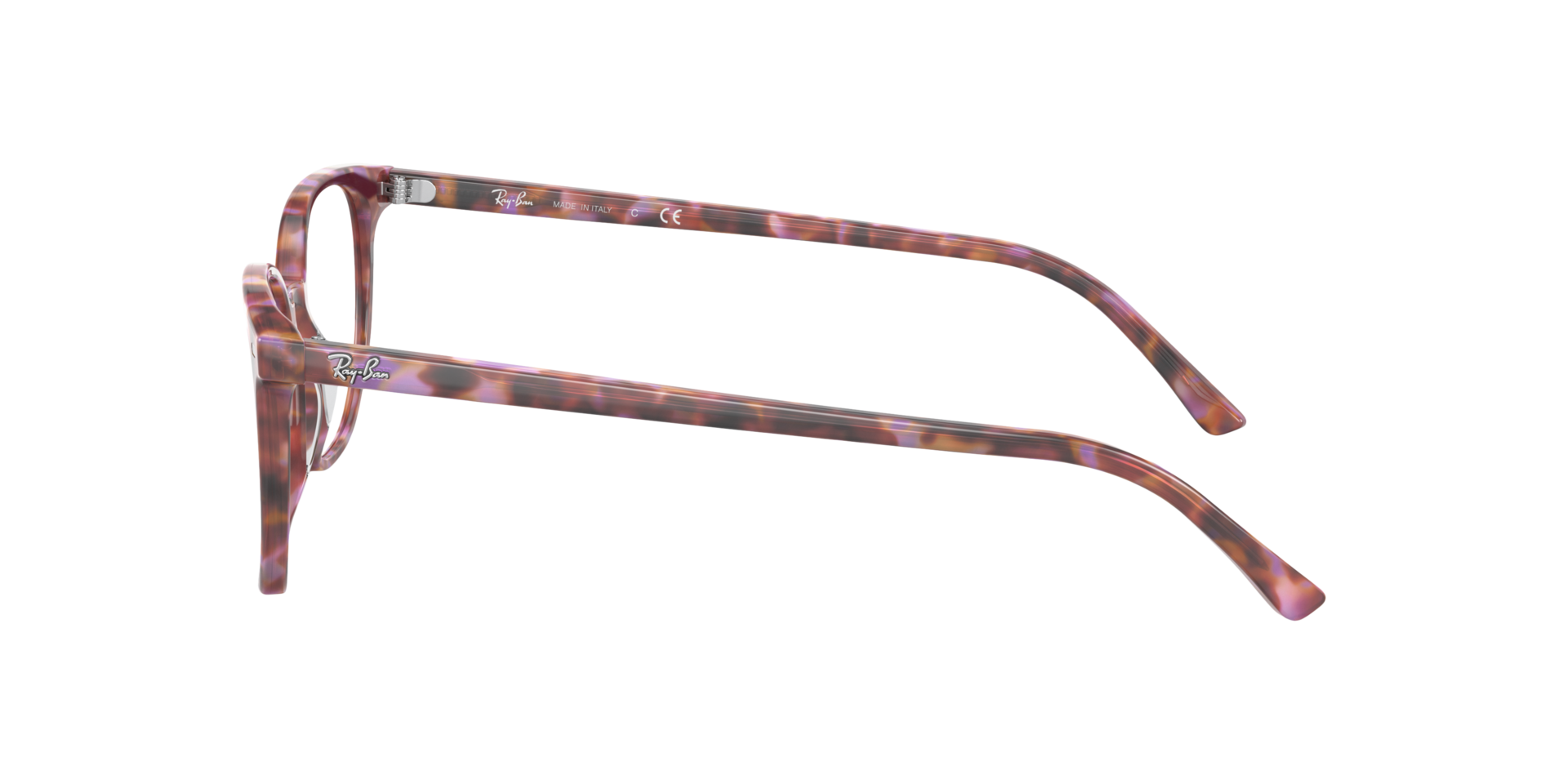 RB5397 Brown & Violet Havana AcetaatEyeglass Frames van B24, Zijaanzicht