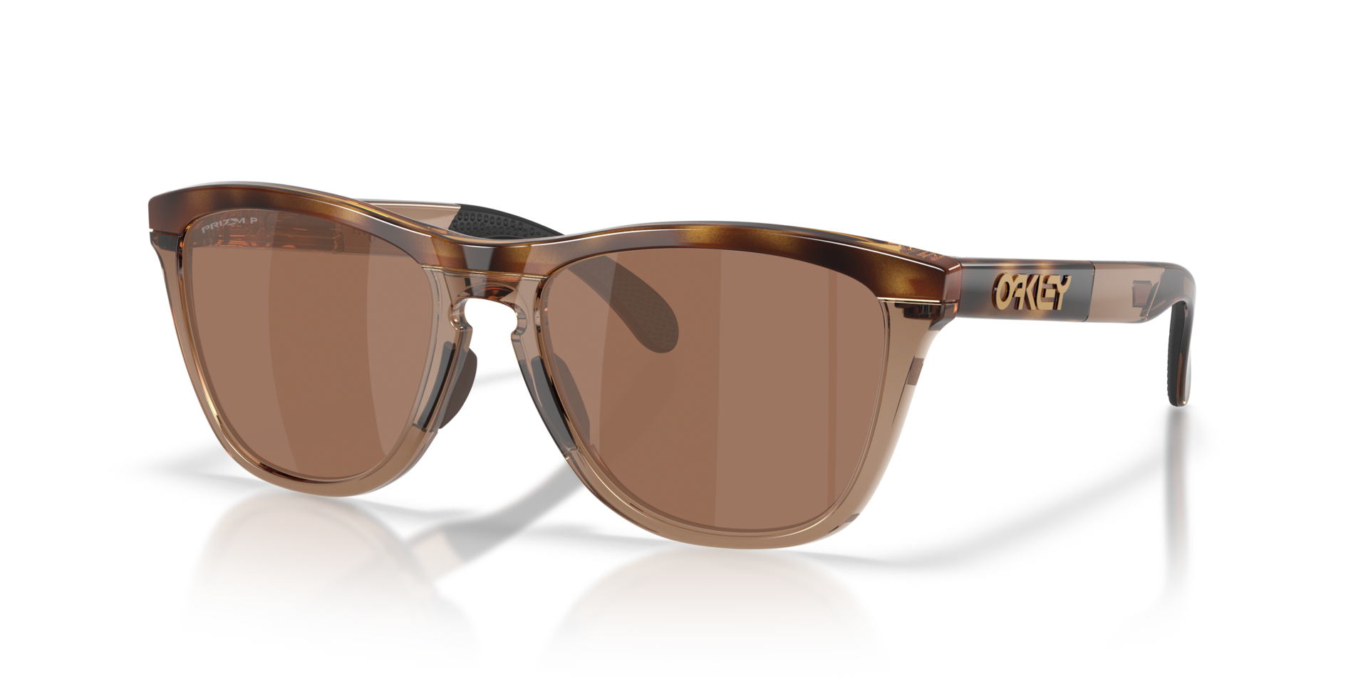 Frogskins™ Range XL Brown Tortoise & Brown Smoke KunststofSunglass Frames van B24, Hoekweergave