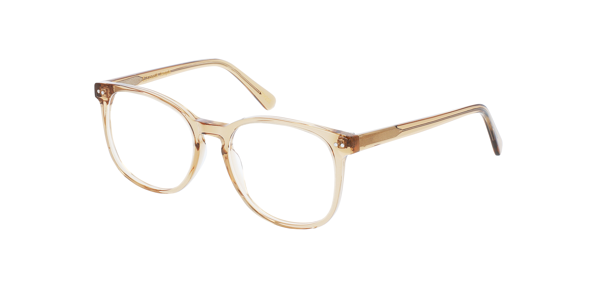 BARRON Crystal Caramel AcetaatEyeglass Frames van B24, Hoekweergave