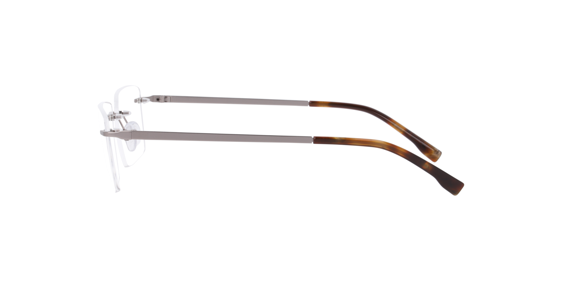 Newport Grijs MetaalEyeglass Frames van B24, Zijaanzicht