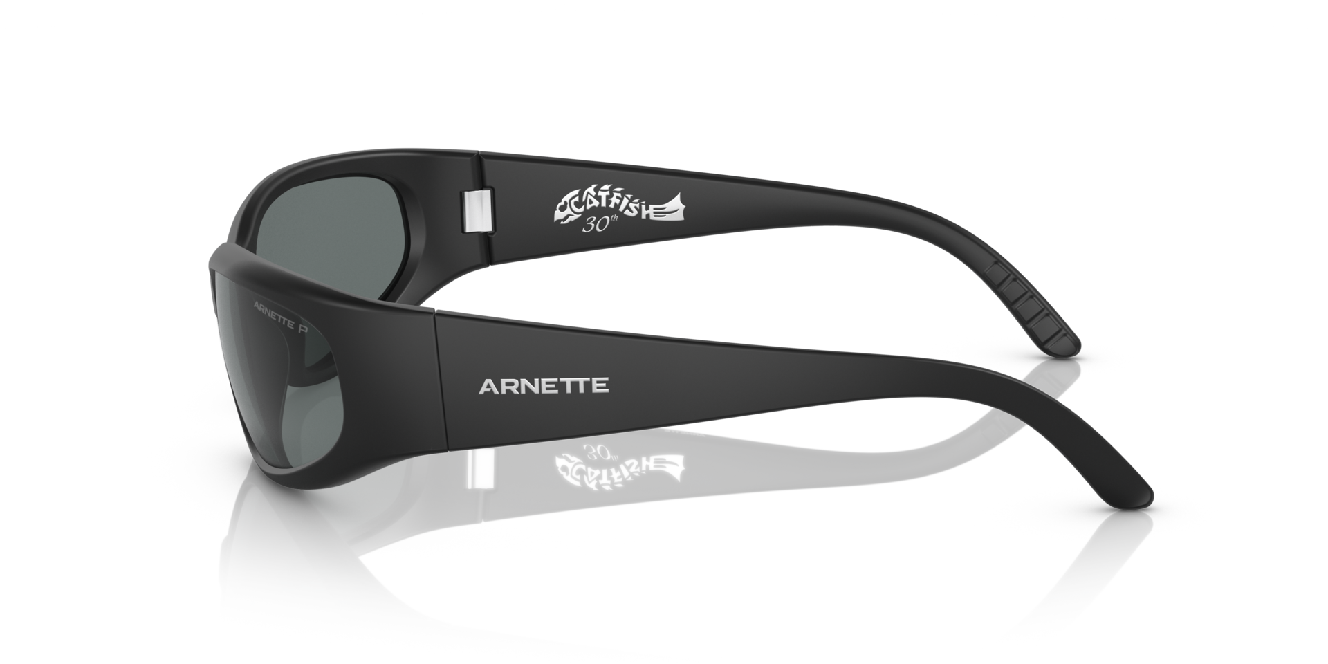 AN4302 Matt Schwarz KunststoffSunglass Frames von B24, Seitenansicht