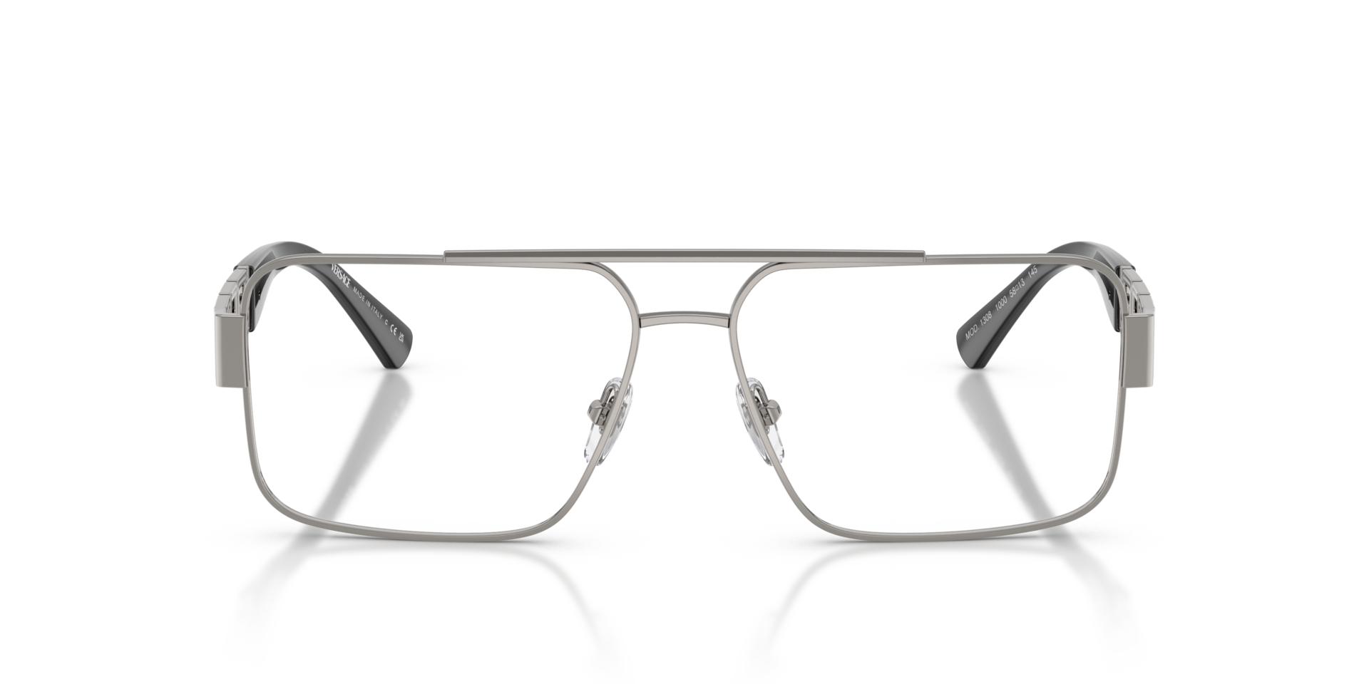 VE1308 Staalgrijs MetaalEyeglass Frames van B24, Vooraanzicht