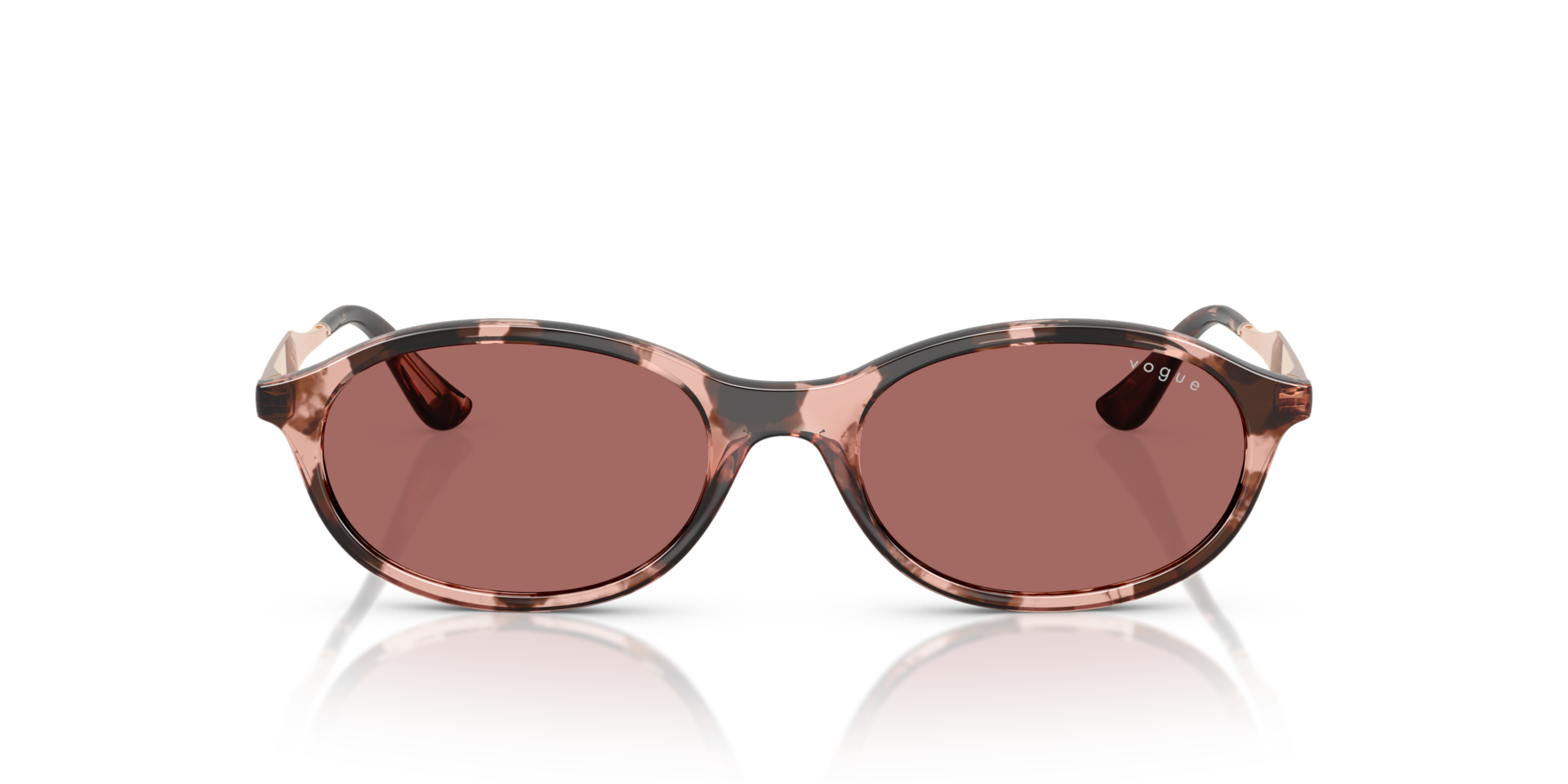 VO5625S Rose Havana KunststofSunglass Frames van B24, Vooraanzicht