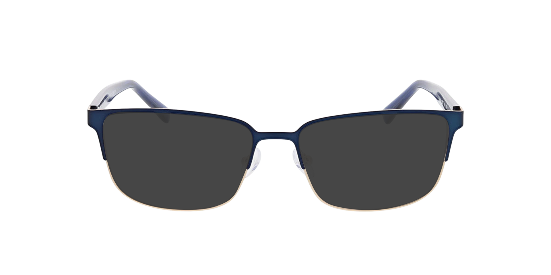 Nashville Dark Blue  &  Gold MetallEyeglass Frames von B24, mit getönten Gläsern