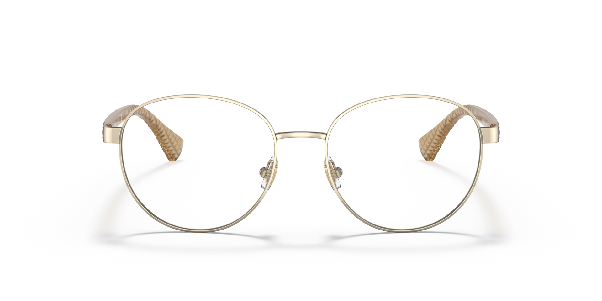 RA6050 Glänzendes Hellgold MetallEyeglass Frames von B24, Vorderansicht