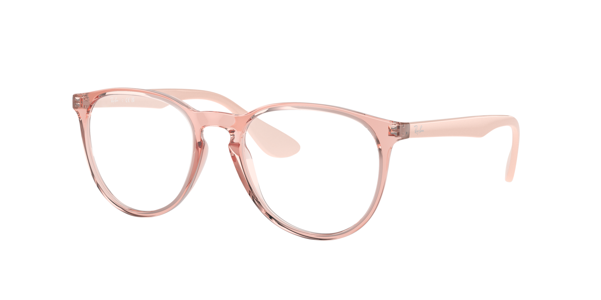 RB7046 Transparant Roze KunststofEyeglass Frames van B24, Hoekweergave