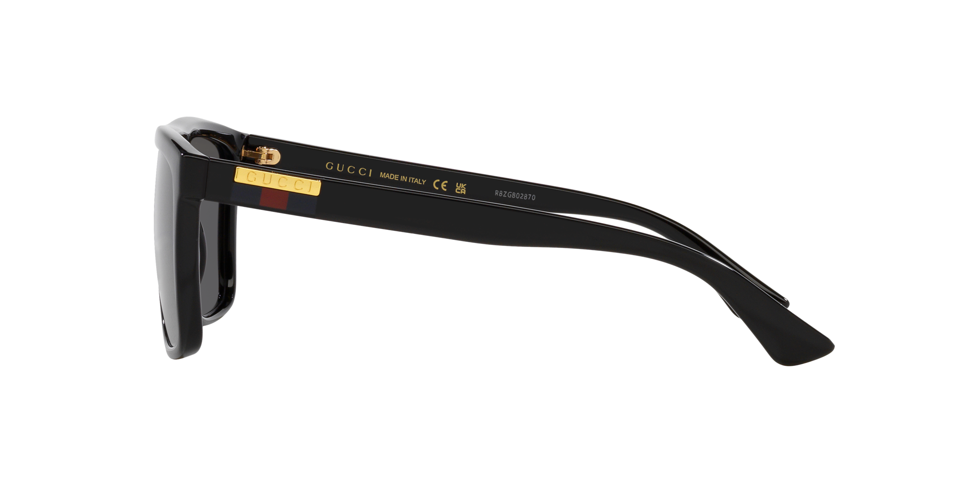 GG0748S Lichtgoud KunststofSunglass Frames van B24, Zijaanzicht
