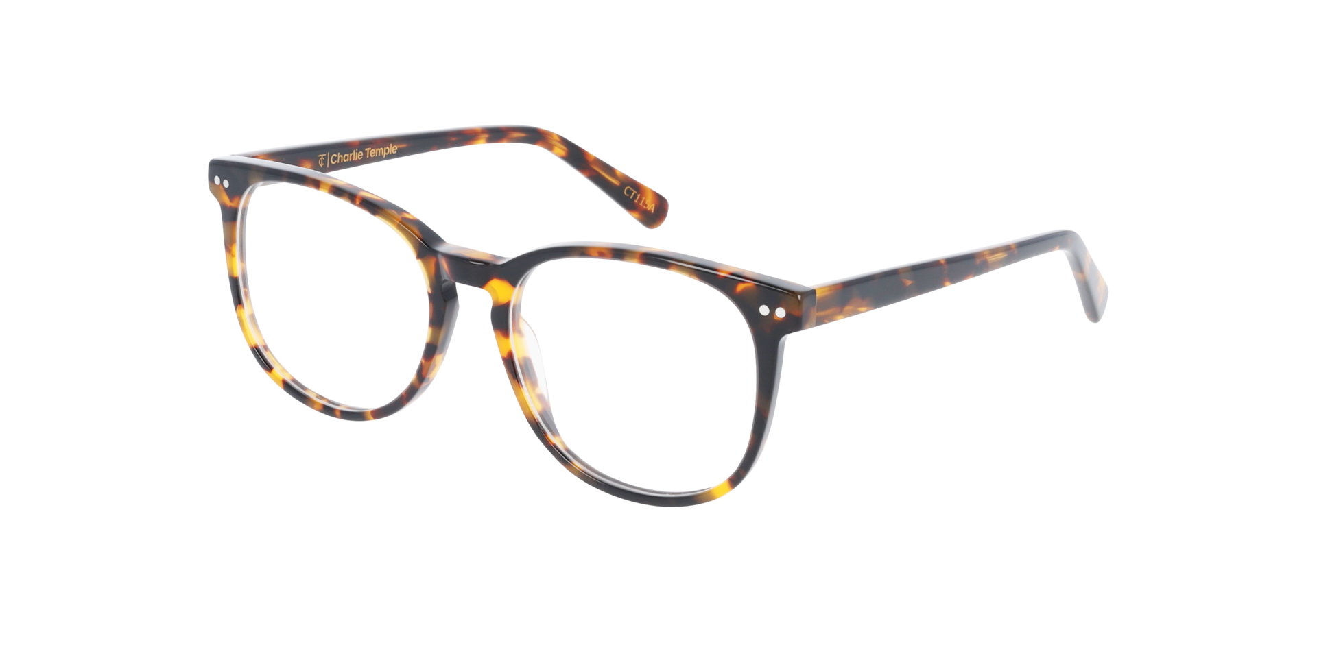 BARRON Brown Marzipan Tortoise AcetaatEyeglass Frames van B24, Hoekweergave