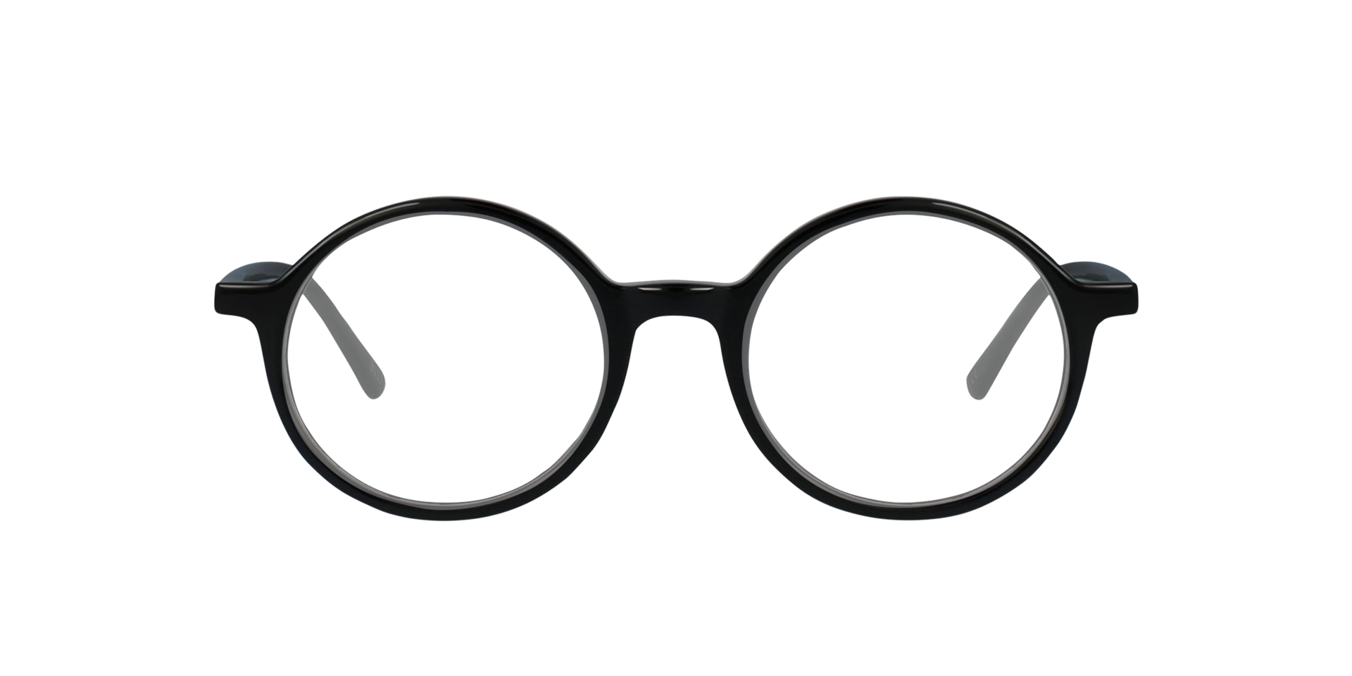 Benedict Jet Black AcetatEyeglass Frames von B24, Vorderansicht