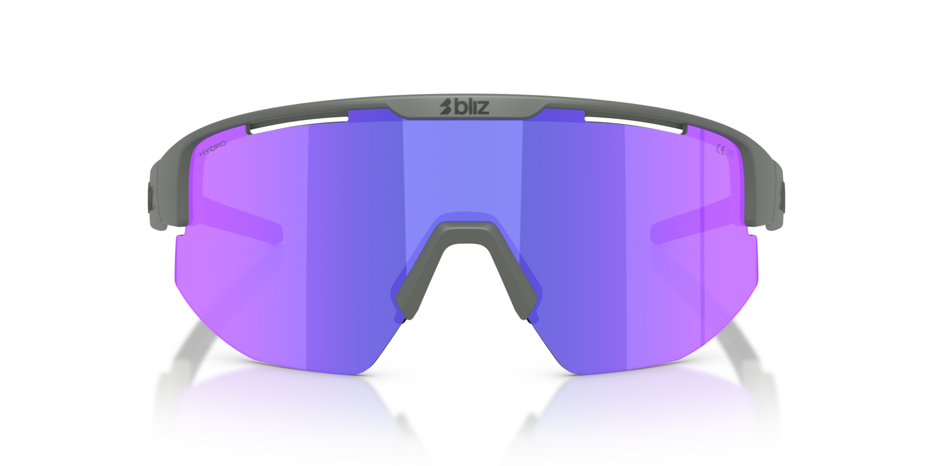ZB7007 Matt Grau KunststoffSunglass Frames von B24, Vorderansicht