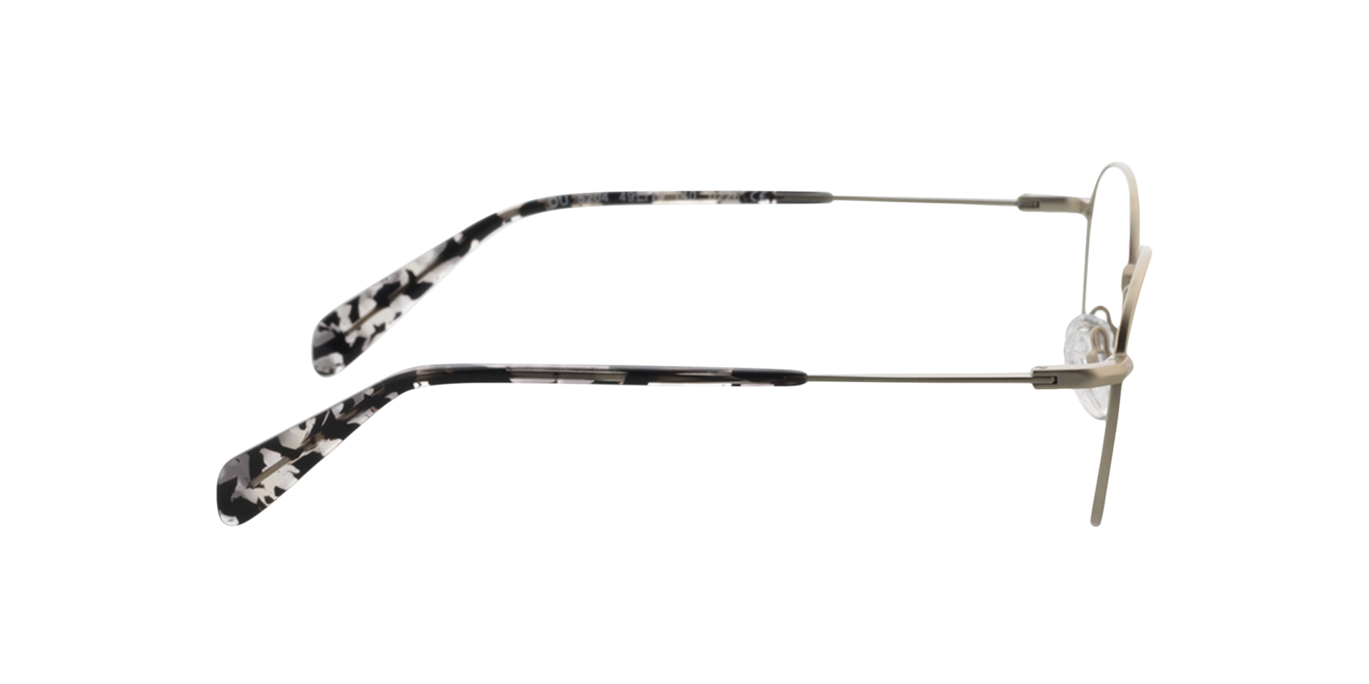 Princeton Zilver  &  zwart kristal patroon MetaalEyeglass Frames van B24, Zijaanzicht