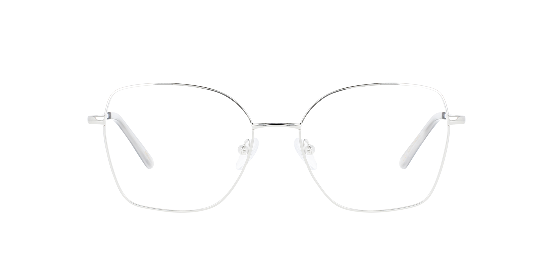 Lotte Silver Metal MetallEyeglass Frames von B24, Vorderansicht