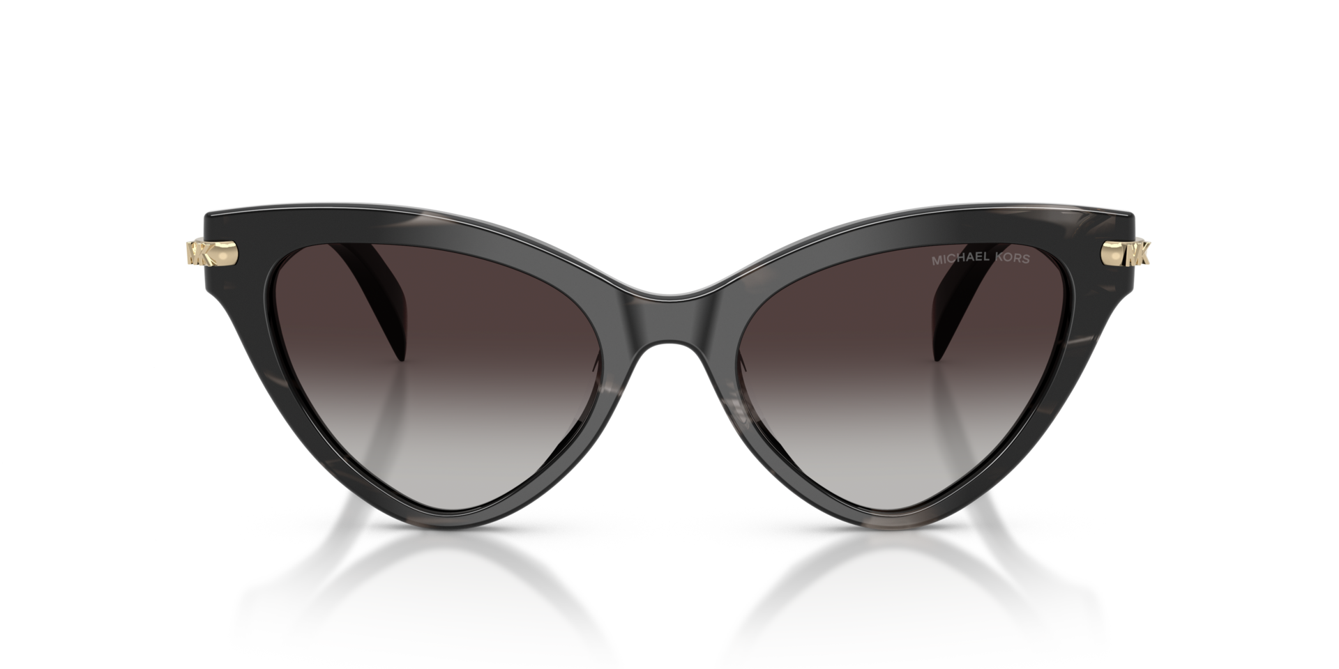 MK2259U Zwart Hoorn AcetaatSunglass Frames van B24, Vooraanzicht