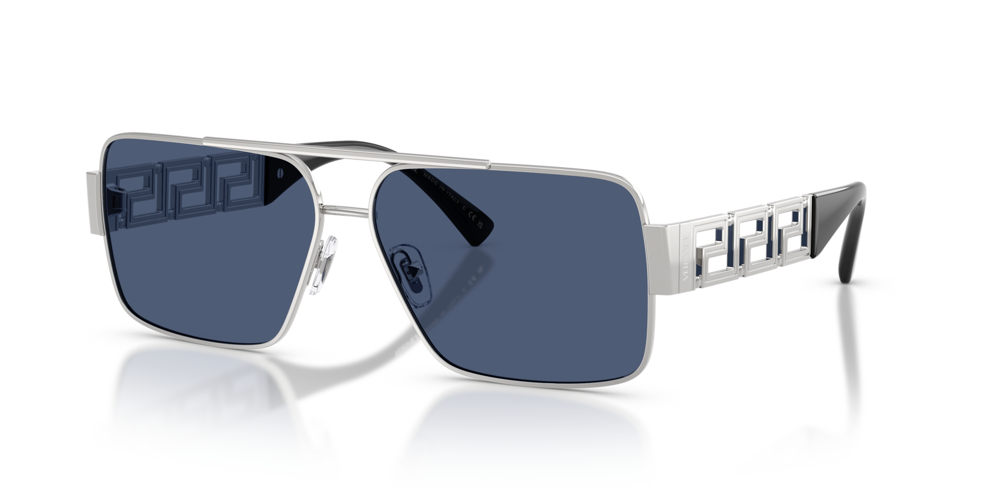 VE2290 Silber MetallSunglass Frames von B24, Dreiviertelansicht
