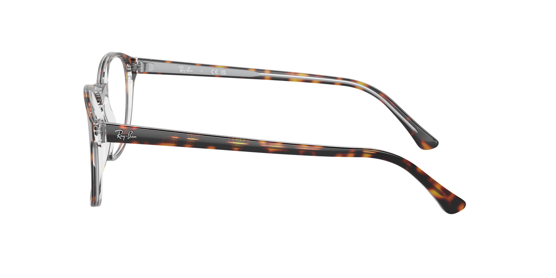 RB5417 Havana op transparant AcetaatEyeglass Frames van B24, Zijaanzicht