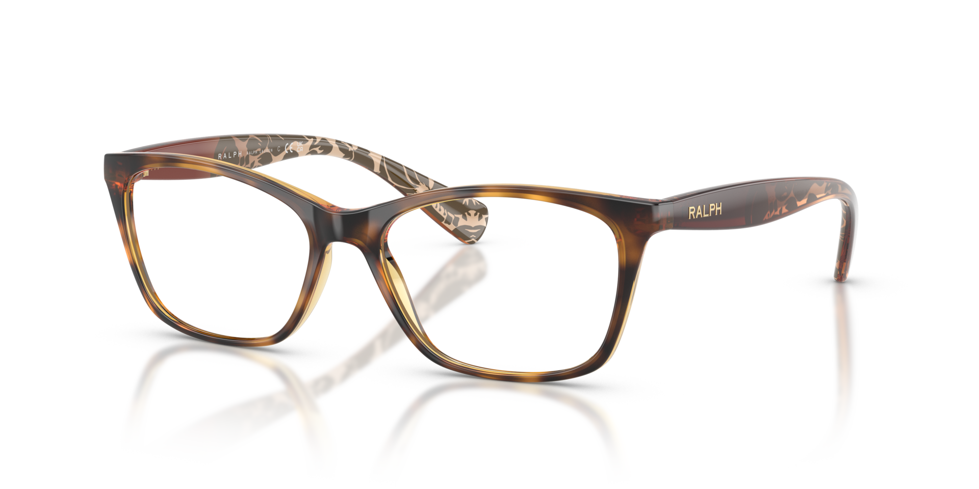 RA7071 Dunkelhavana KunststoffEyeglass Frames von B24, Dreiviertelansicht