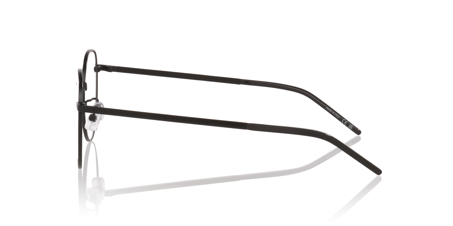 SL 647/F Zwart MetaalEyeglass Frames van B24, Zijaanzicht