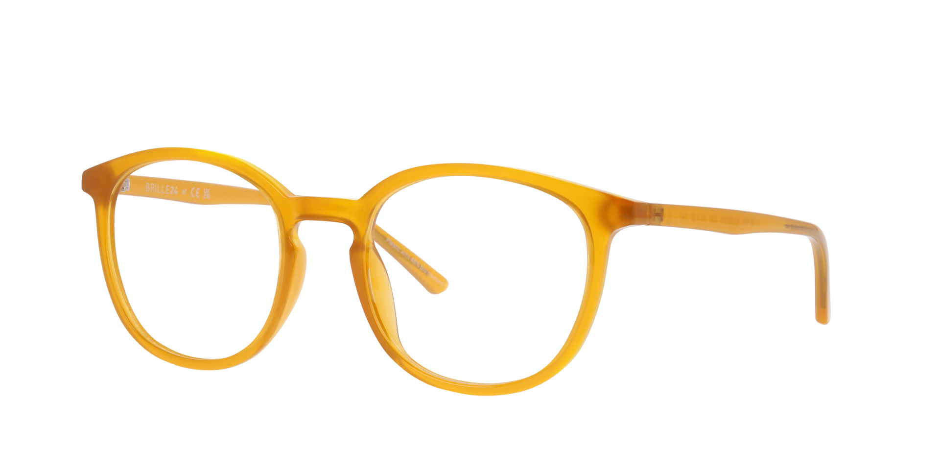 Münster Crystal Light Yellow KunststofEyeglass Frames van B24, Hoekweergave