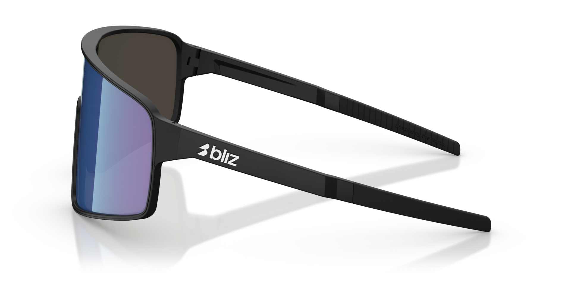 ZB7015 Matt Schwarz KunststoffSunglass Frames von B24, Seitenansicht