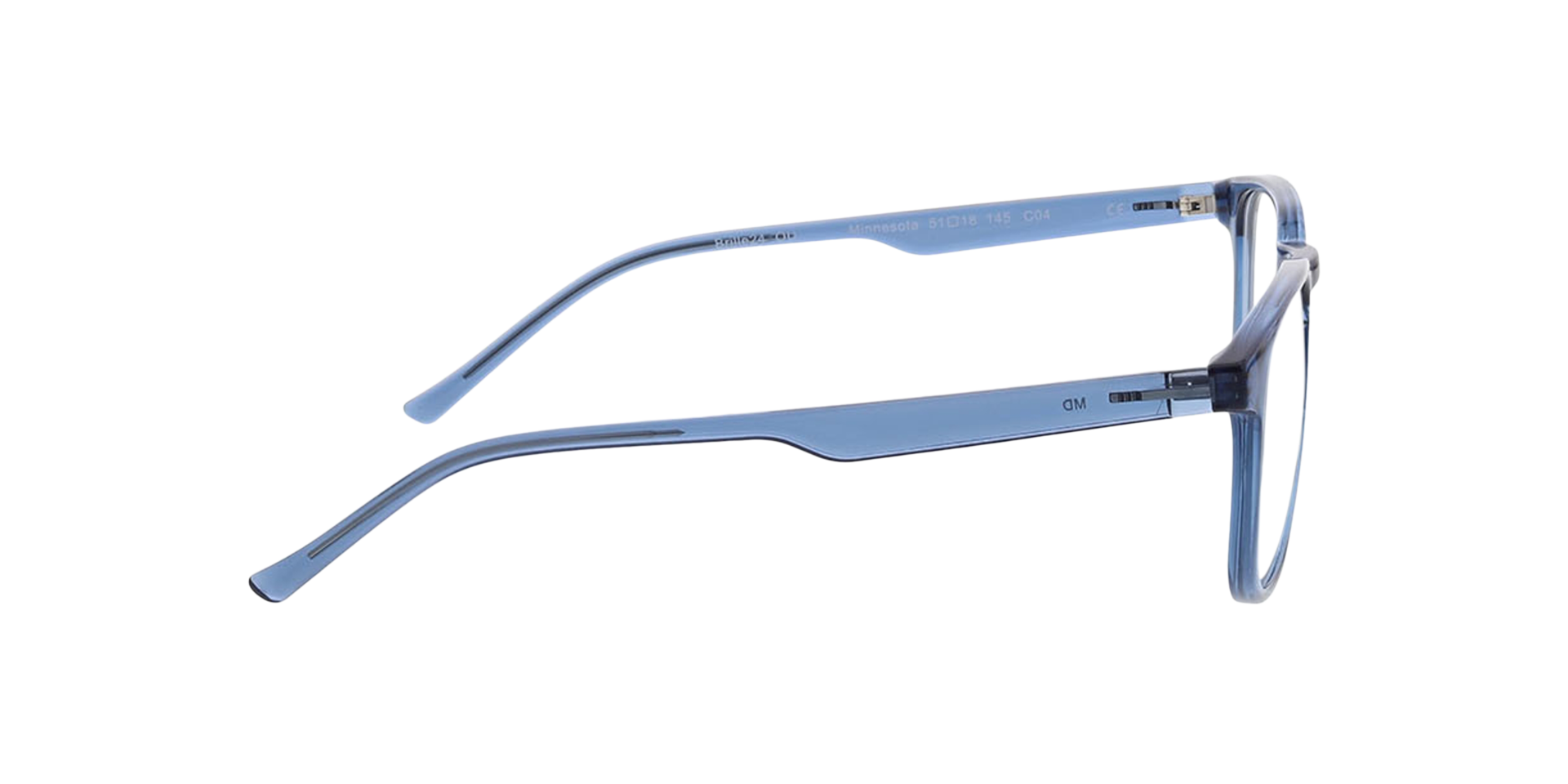 Minnesota Kristalblauw KunststofEyeglass Frames van B24, Zijaanzicht
