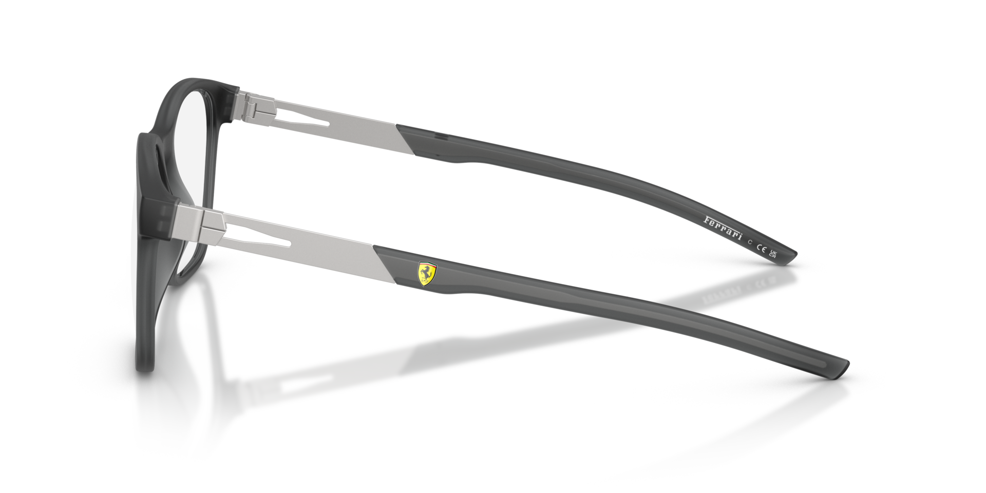 FZ8024U Schwarz transparent KunststoffEyeglass Frames von B24, Seitenansicht