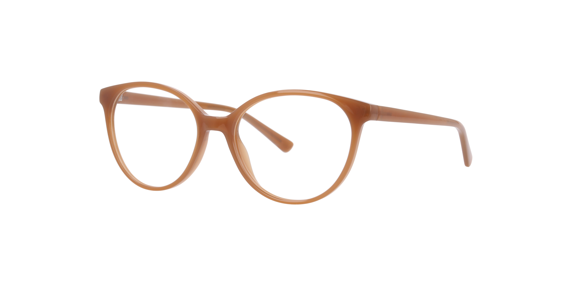 Bergen Milky Light Brown KunststofEyeglass Frames van B24, Hoekweergave