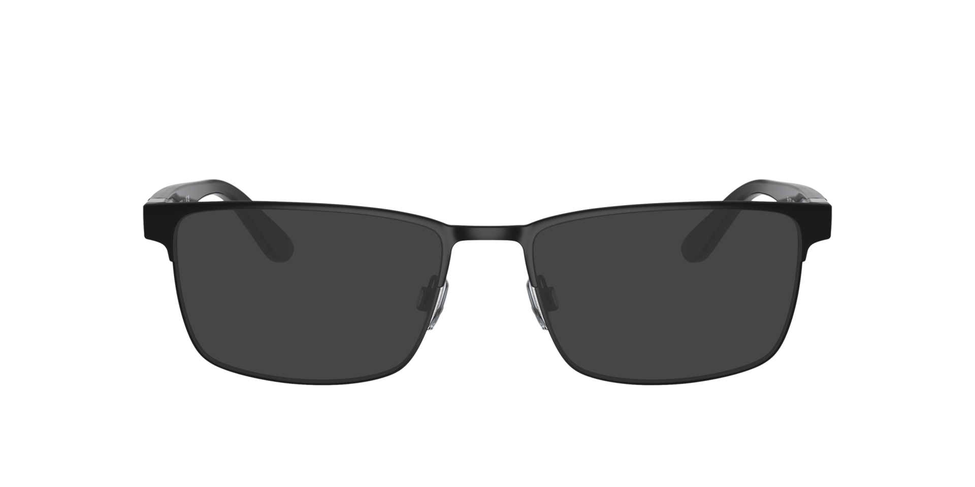 PH1222 Schwarz halbglänzend MetallEyeglass Frames von B24, mit getönten Gläsern
