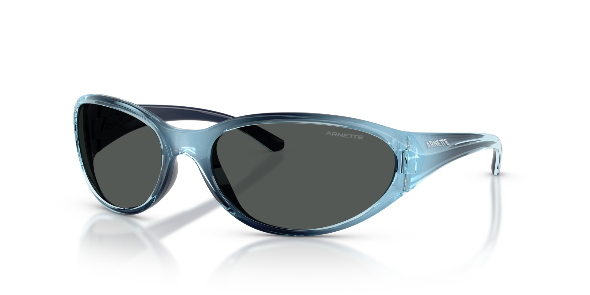AN4368 Flashcoat Blue KunststoffSunglass Frames von B24, Dreiviertelansicht