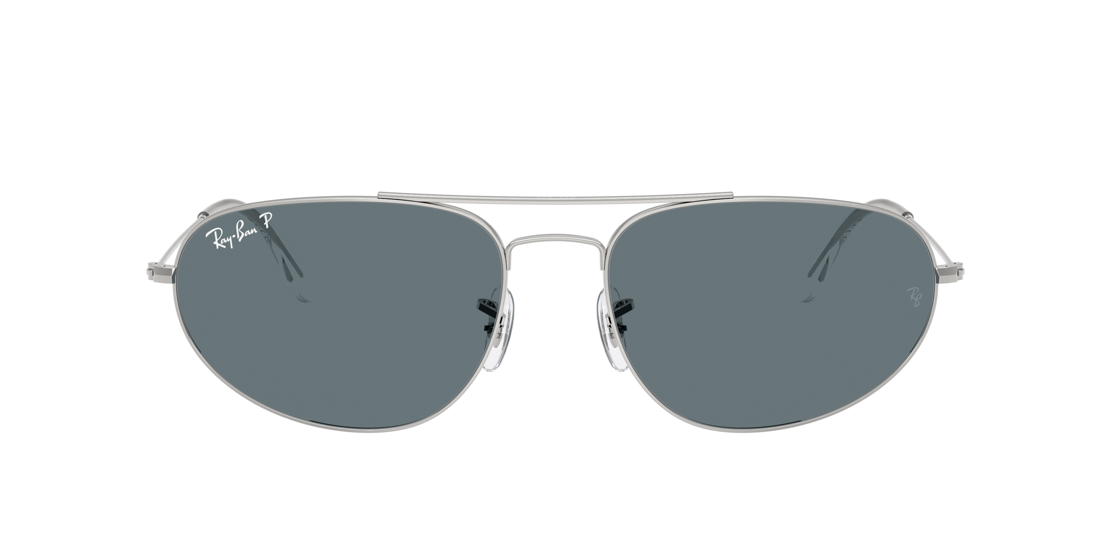 Ray-Ban Unisex Silber – Irregular – Polarisierte Sonnenbrille In Mit Blauen Gläsern - Bild 8