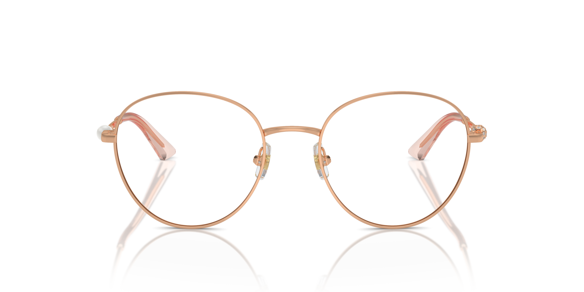 JC2004HB Rotgold MetallEyeglass Frames von B24, Vorderansicht