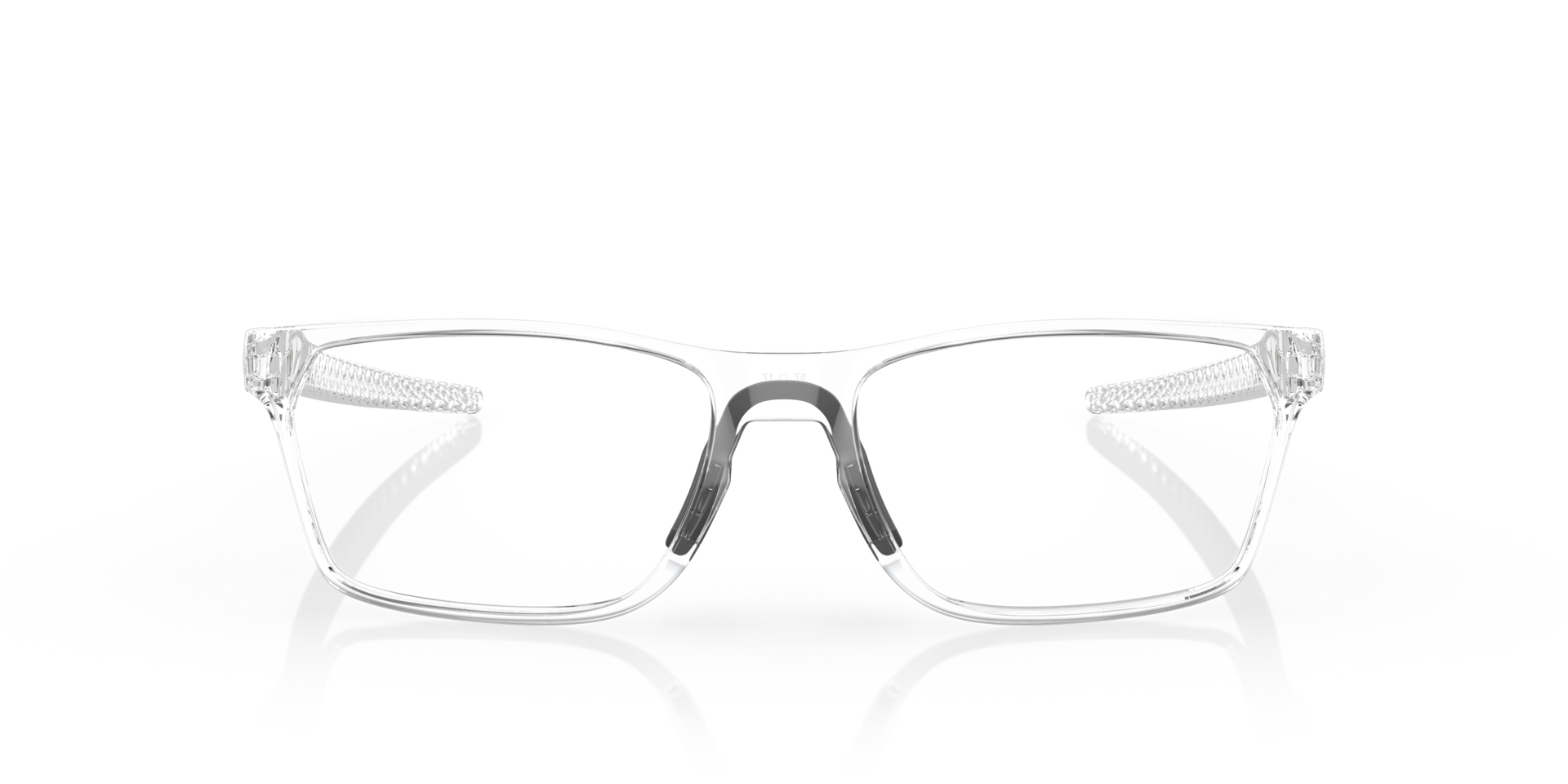 Hex Jector Glanzend transparant KunststofEyeglass Frames van B24, Vooraanzicht