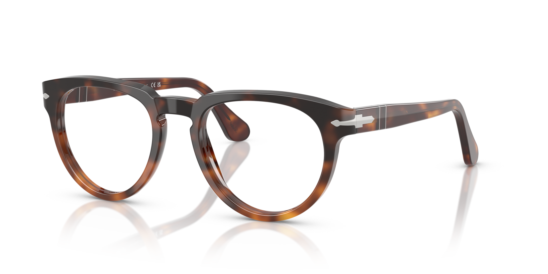 PO3377V Tortoise Dark Brown AcetatEyeglass Frames von B24, Dreiviertelansicht