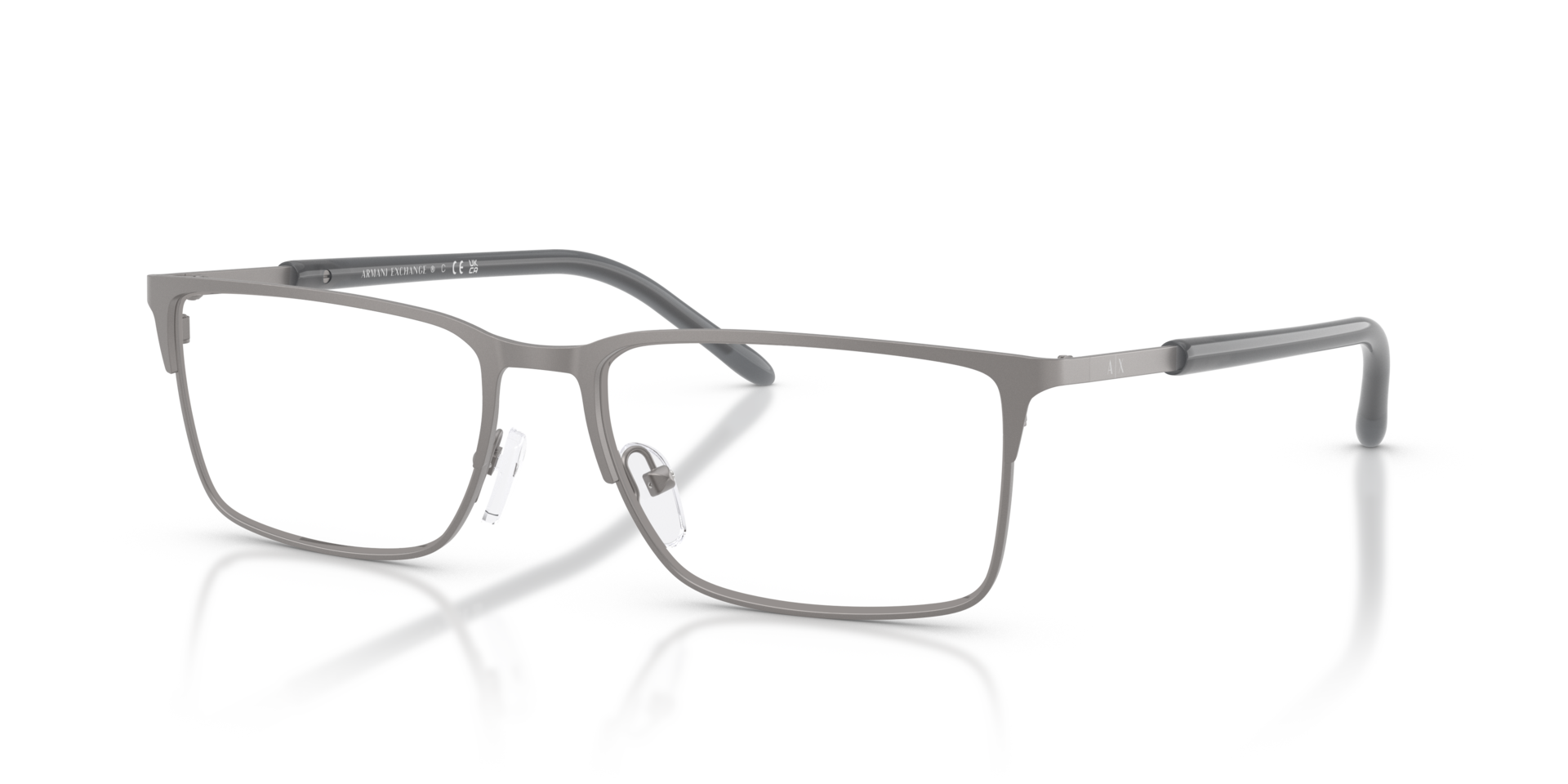 AX1073 Matt Gunmetal MetallEyeglass Frames von B24, Dreiviertelansicht