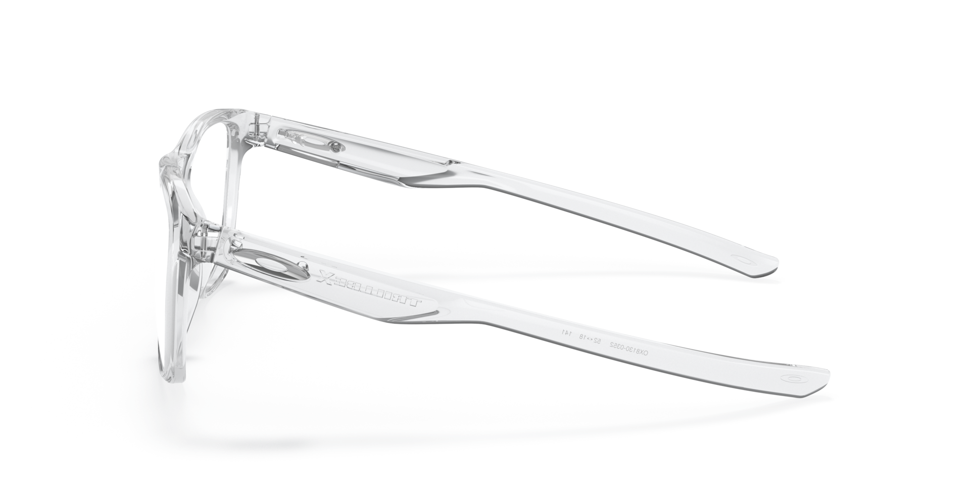 Trillbe™ X Glanzend transparant KunststofEyeglass Frames van B24, Zijaanzicht