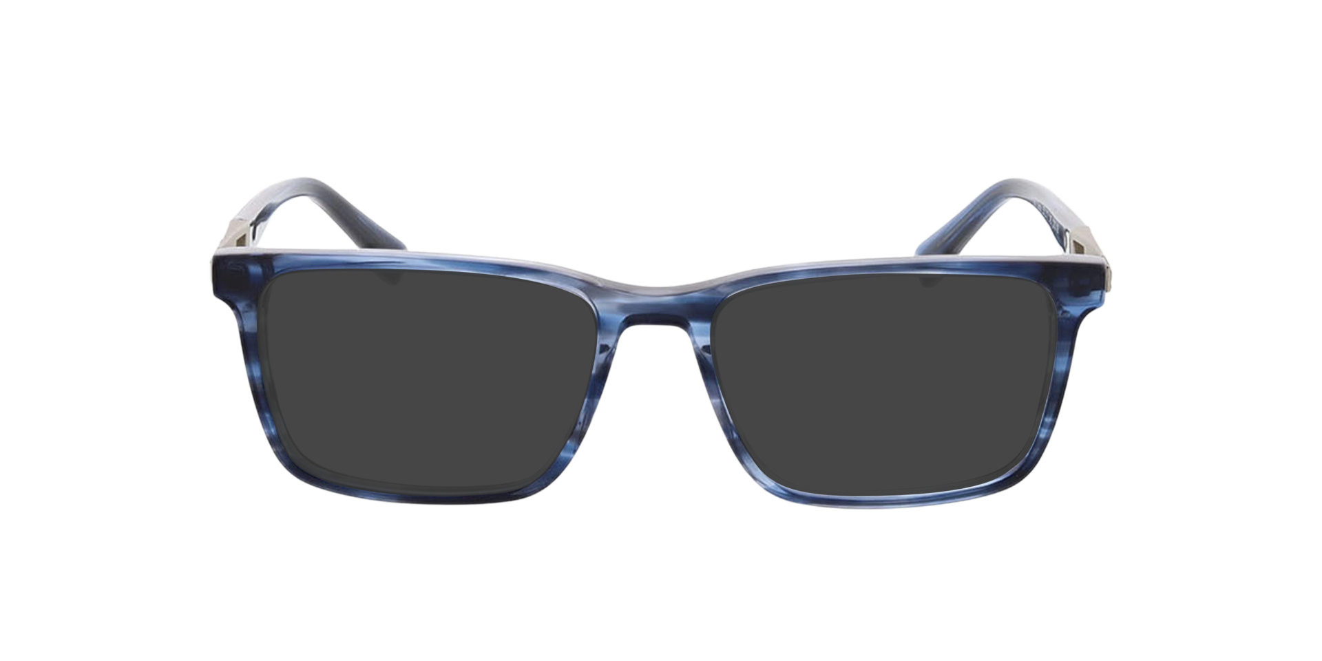 Lenny Blue Horn  &  Matt Silver AcetatEyeglass Frames von B24, mit getönten Gläsern