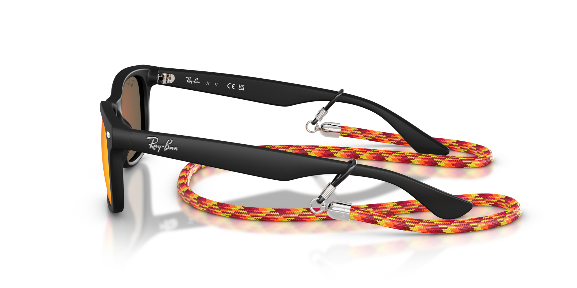 RB9052S Rubber zwart KunststofSunglass Frames van B24, Zijaanzicht