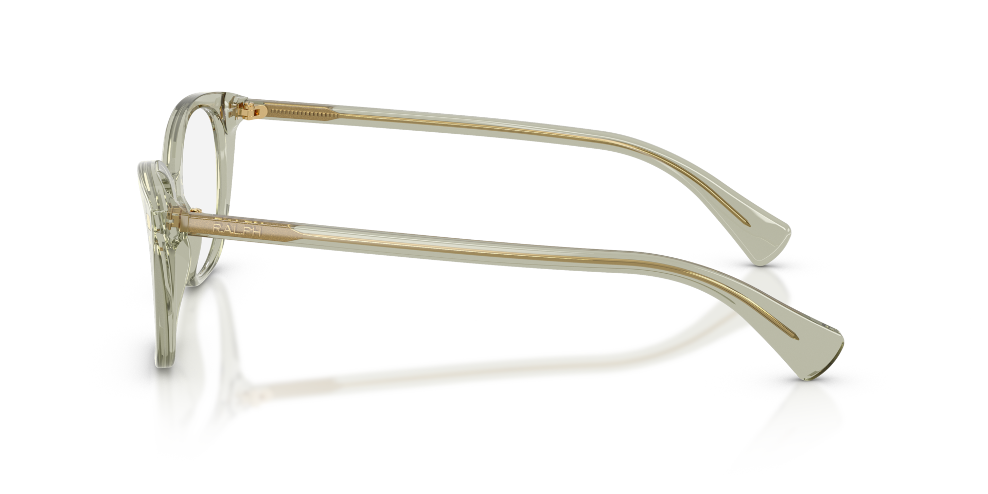 RA7146 Transparent Grün AcetatEyeglass Frames von B24, Seitenansicht