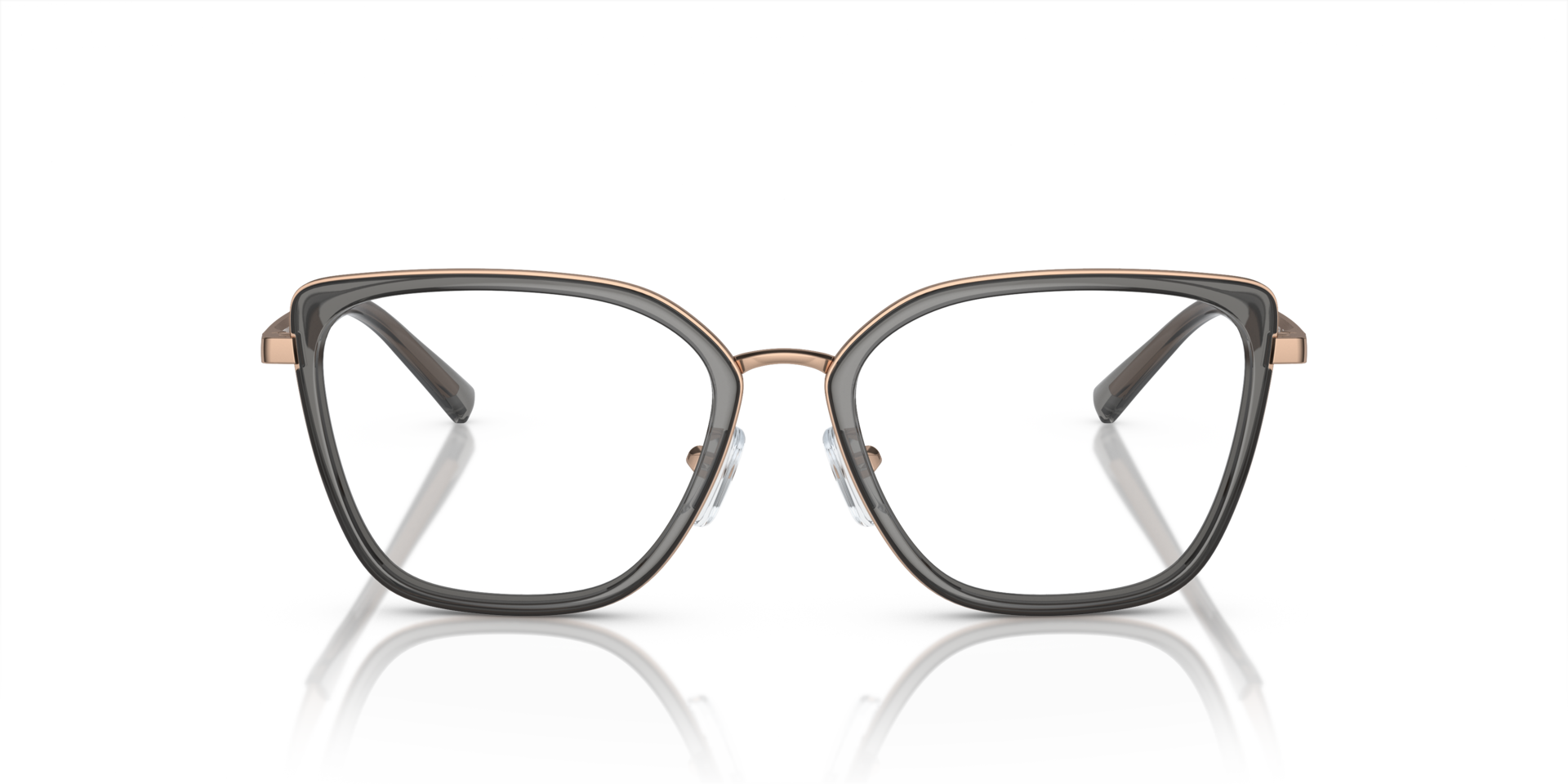 EA1152 Glänzendes Rose Gold MetallEyeglass Frames von B24, Vorderansicht