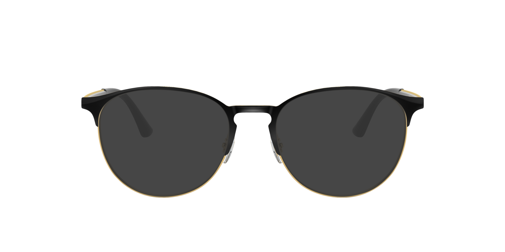RB6375 Schwarz auf Gold MetallEyeglass Frames von B24, mit getönten Gläsern