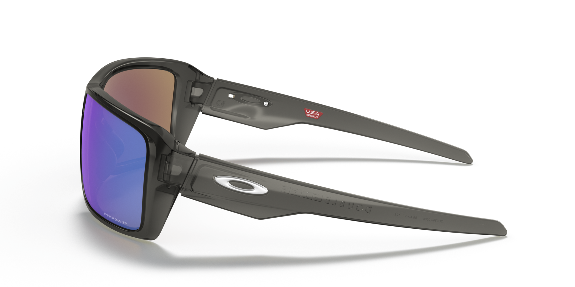 Double Edge Grau Rauch KunststoffSunglass Frames von B24, Seitenansicht