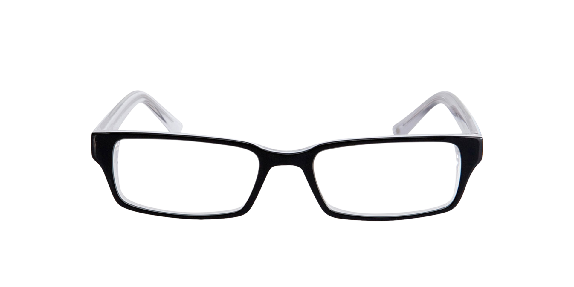 Capuno Schwarz & Weiß AcetatEyeglass Frames von B24, Vorderansicht
