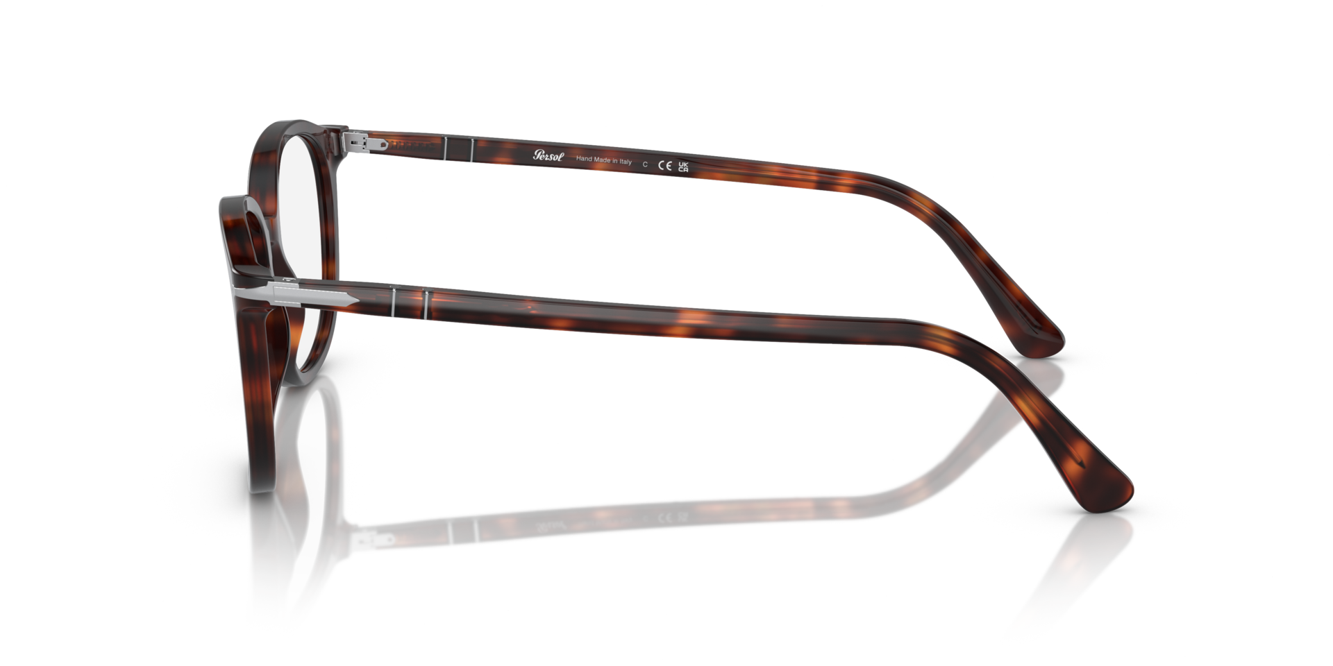 PO3317V Havana AcetatEyeglass Frames von B24, Seitenansicht
