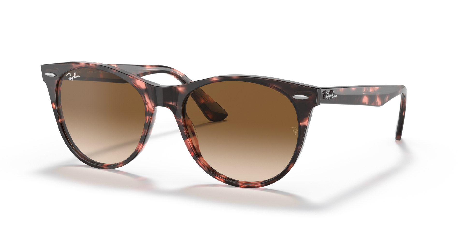 RB2185 Pink Havana AcetatSunglass Frames von B24, Dreiviertelansicht