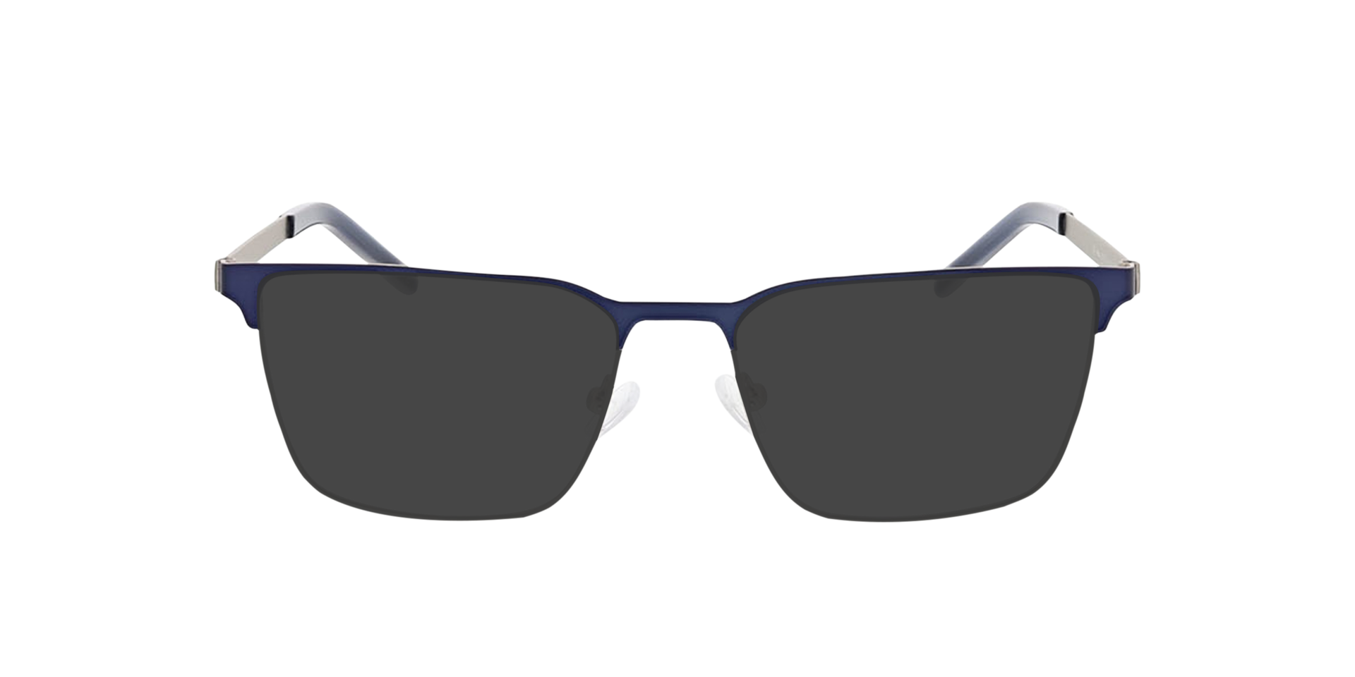 James Matt Blue  &  Matt Silver  &  Blue MetallEyeglass Frames von B24, mit getönten Gläsern